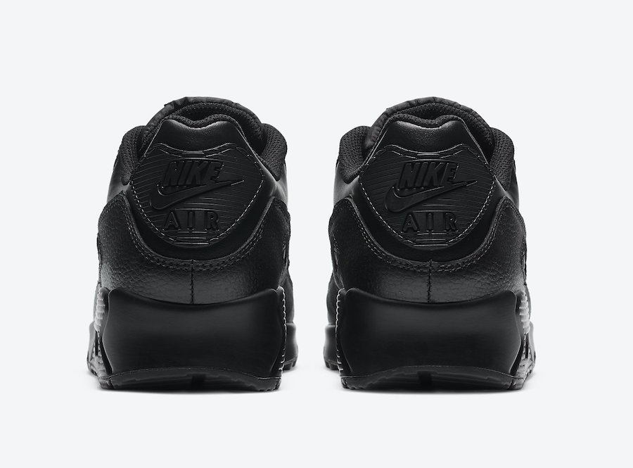 Nike Air Max 90 Leather Triple Black CZ5594-001 Release Date - SBD