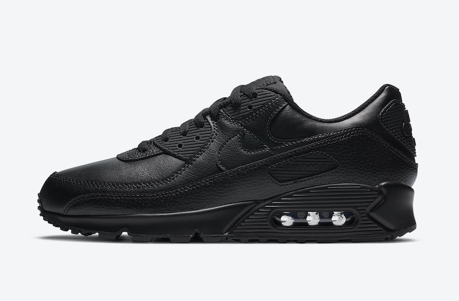 Nike Air Max 90 Leather Triple Black CZ5594-001 Release Date