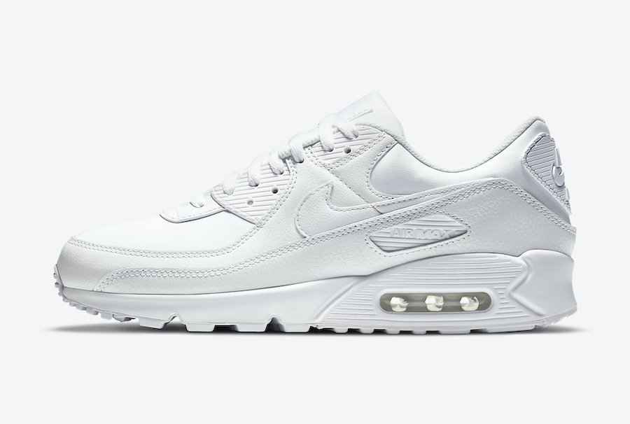 Nike Air Max 90 Leather Triple White CZ5594-100 Release Date