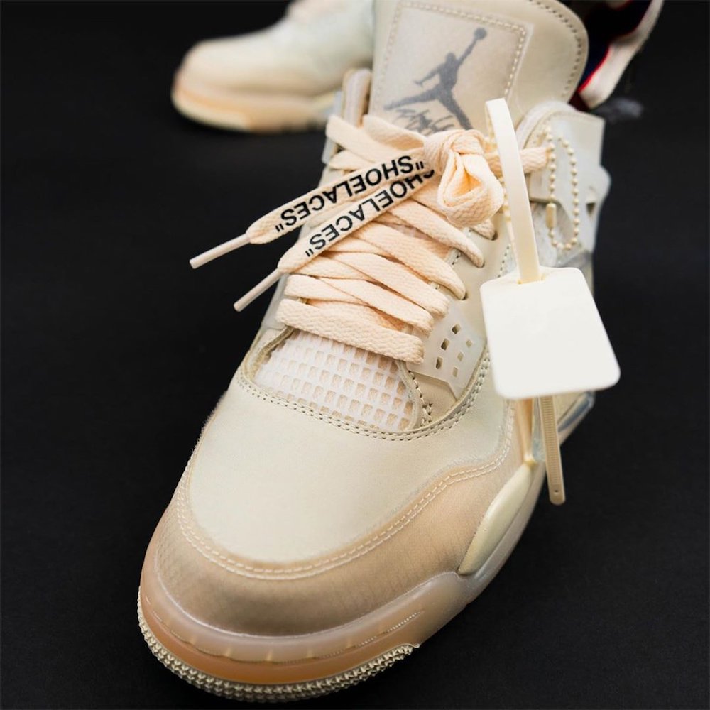 Off-White Air Jordan 4 Sail 2020 CV9388-100 Release Date - SBD