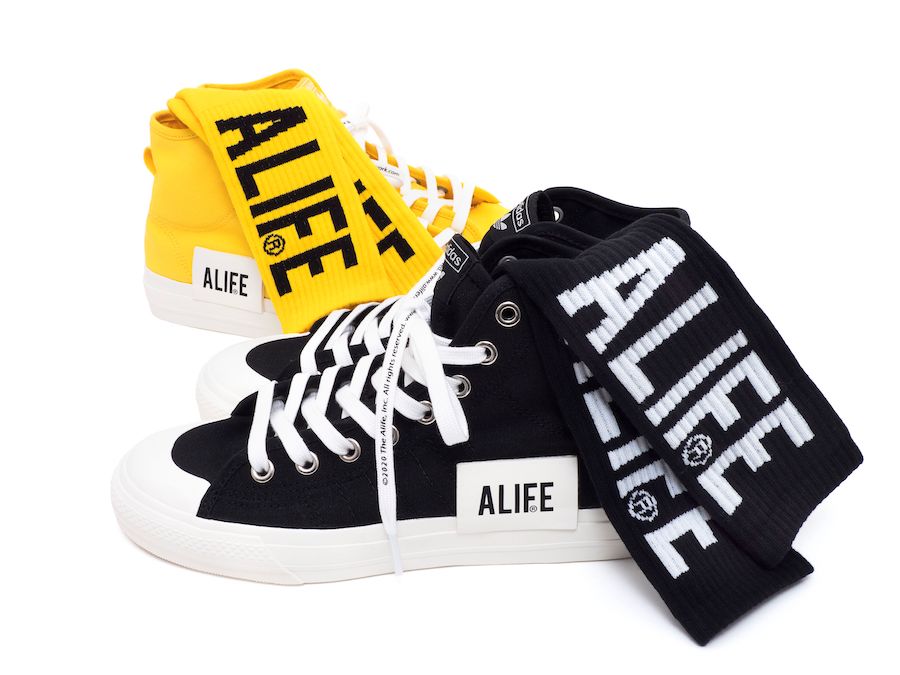 ALIFE adidas Nizza High Yellow Black Release Date