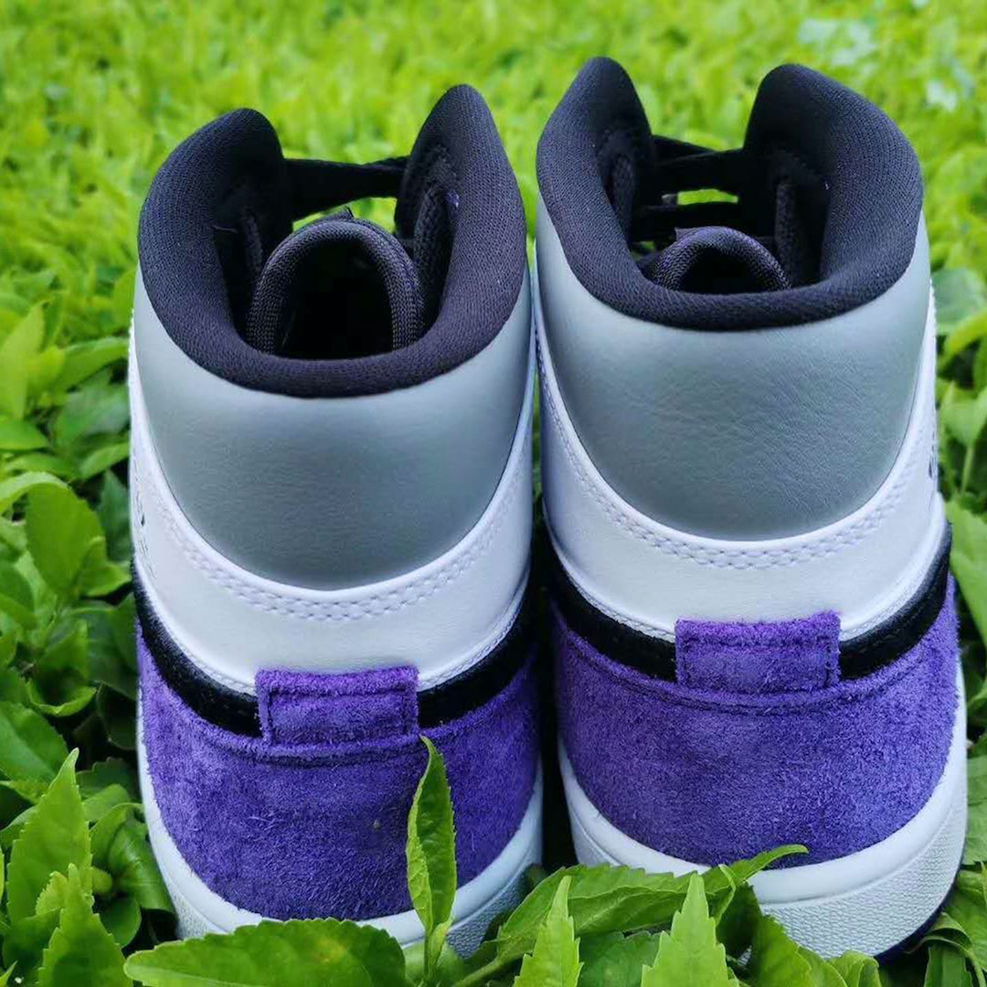 Air Jordan 1 Mid Purple Black Suede Release Date
