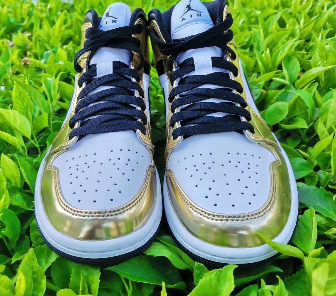 jordan aj 1 mid gold