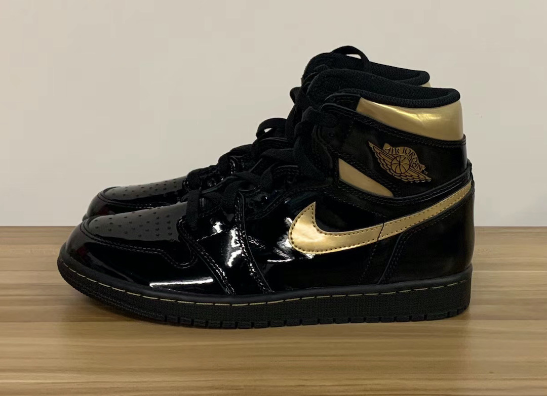 Air Jordan 1 Patent Leather Black Gold 555088-032 Release Date Pricing