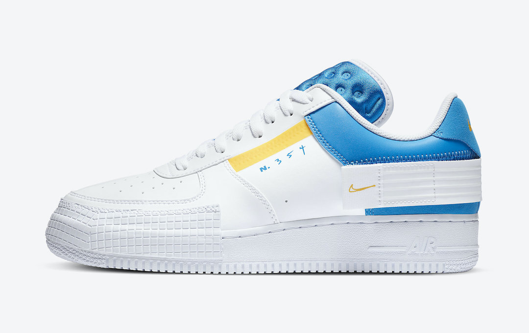 blue and gold nike air force 1