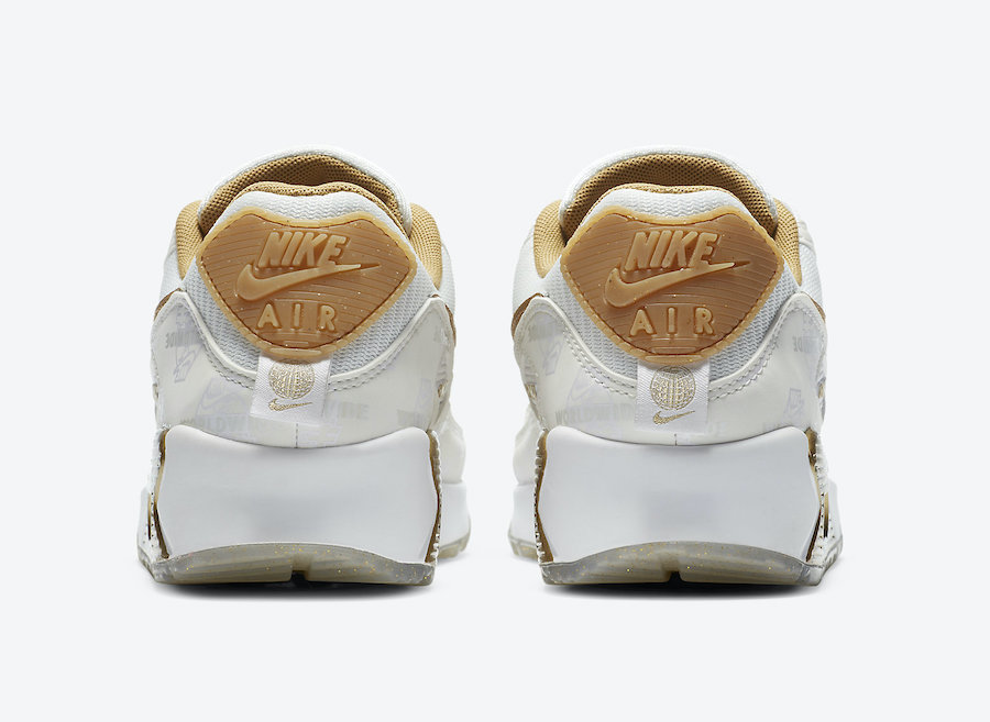 Nike Air Max 90 Worldwide White Gold DA1342-170 Release Date - SBD