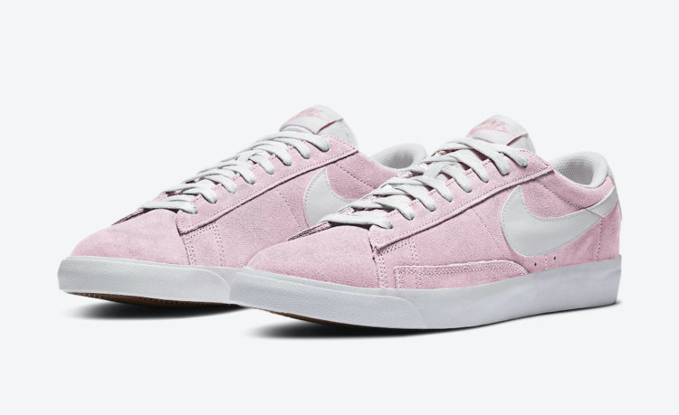 nike blazer pink and white