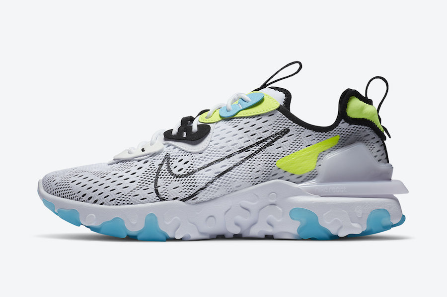Nike React Vision Worldwide White Volt Blue Fury CT2927-100 Release Date
