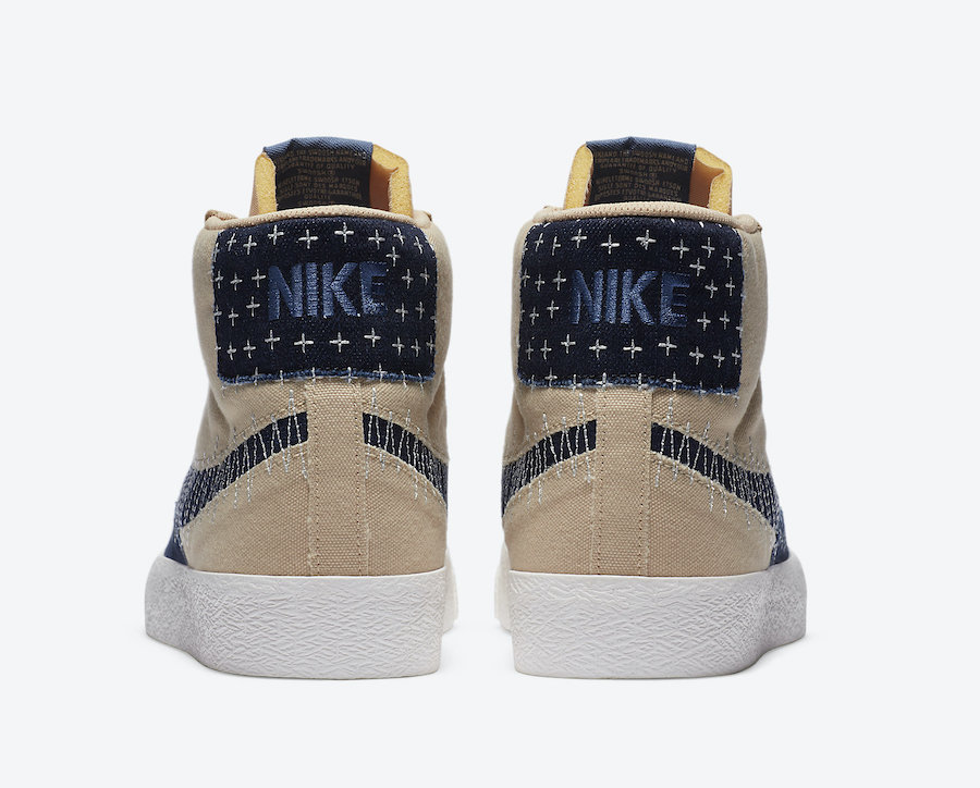 Nike SB Blazer Mid Sesame Denim CT0715-200 Release Date