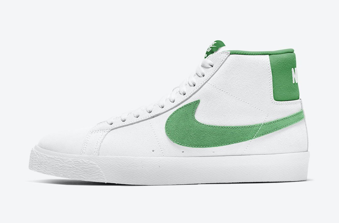 Nike SB Blazer Mid White Green 864349-106 Release Date