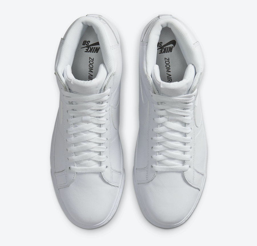 Nike SB Zoom Blazer Mid Triple White 864349-105 Release Date