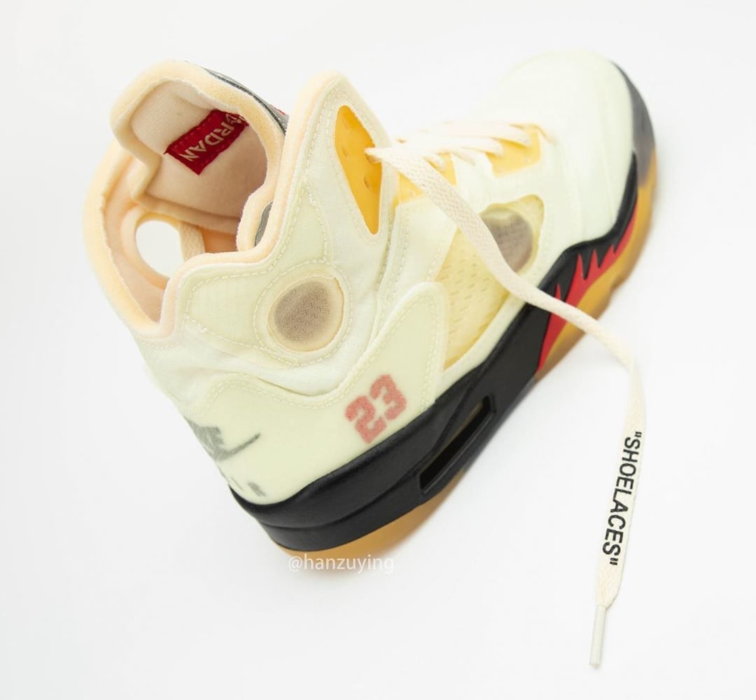 Off-White Air Jordan 5 Sail Fire Red DH8565-100 Release Date Pricing