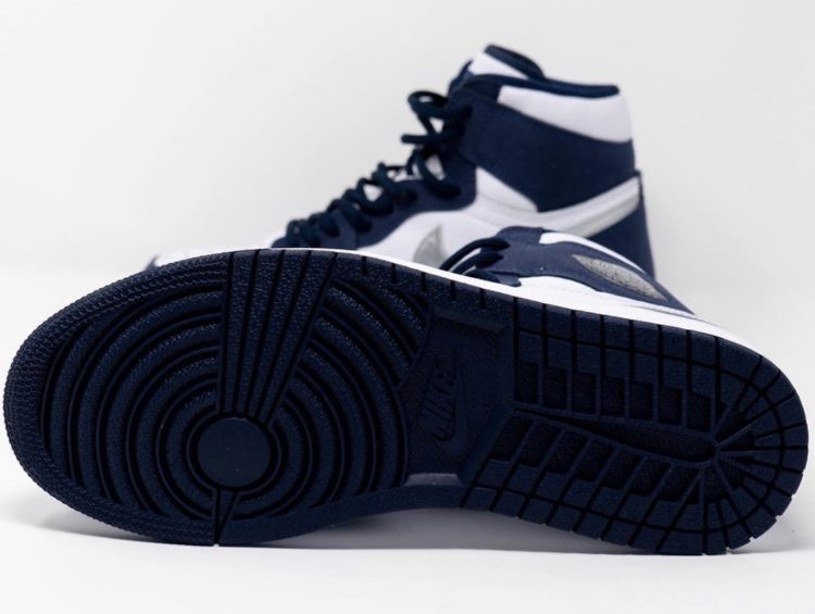 metallic silver midnight navy jordan 1