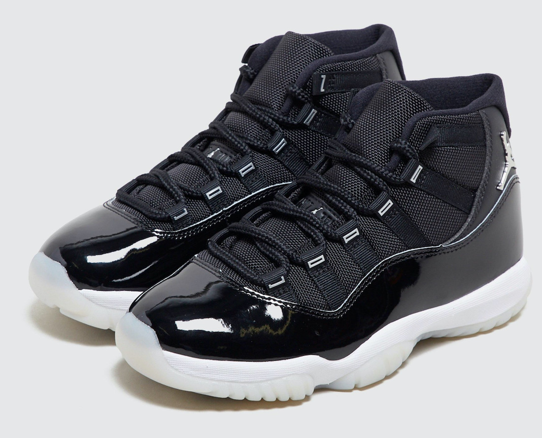 Air Jordan 11 25th Anniversary Black Silver Eyelets CT8012 011 2020 