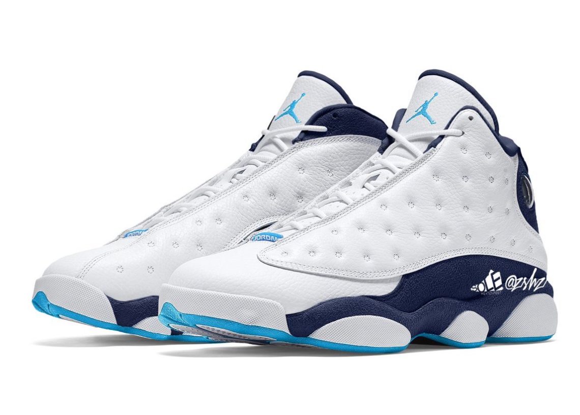 Air Jordan 13 White Obsidian Dark Powder Blue 414571-144 Release Date