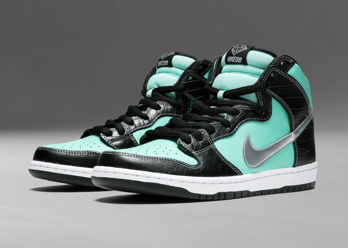 Diamond Supply Co Nike Sb Dunk High Tiffany 653599 400 2014 Release Date Sbd