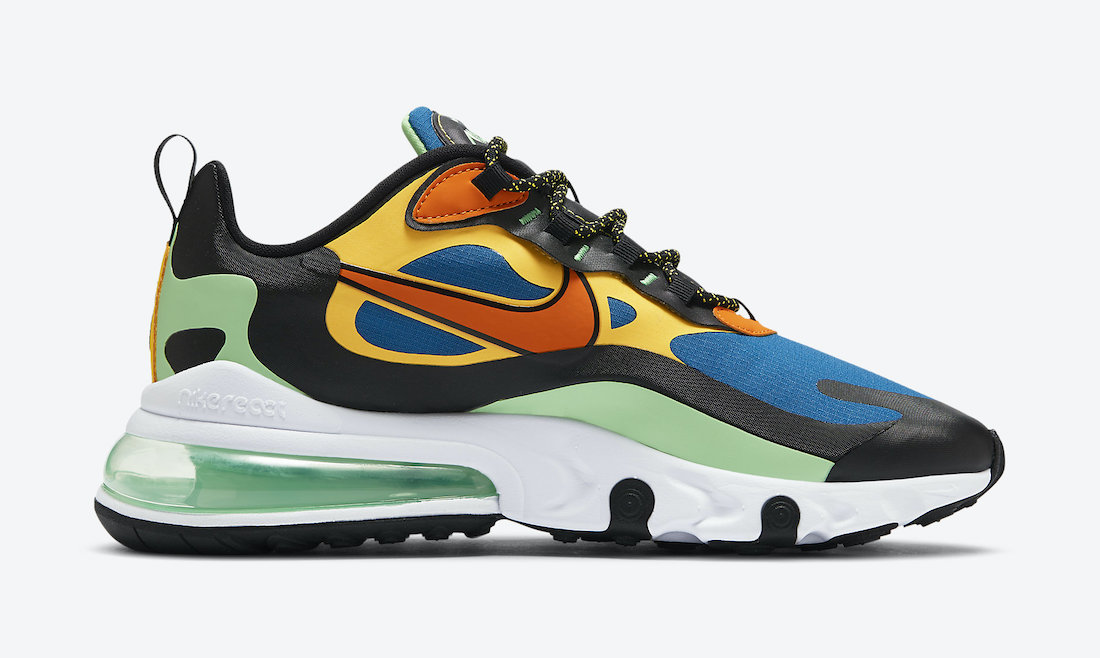 Nike Air Max 270 React Green Abyss Laser Orange CZ7869-300 Release Date
