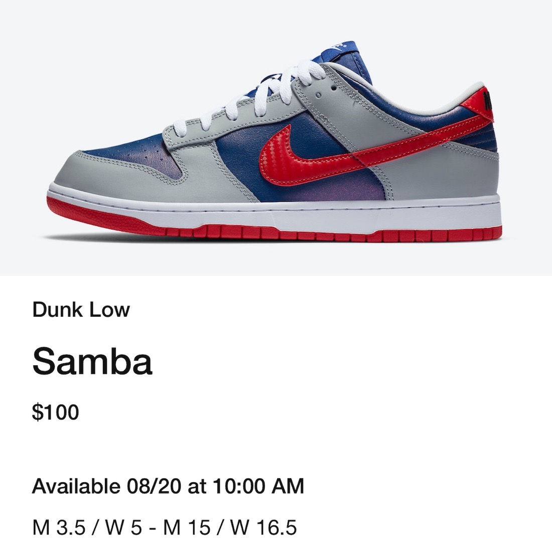 Nike Dunk Low Samba CZ2667-400