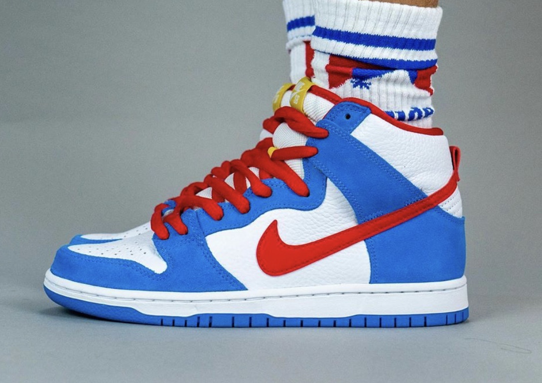 Nike SB Dunk High Doraemon CI2692-400 Release Date On-Feet