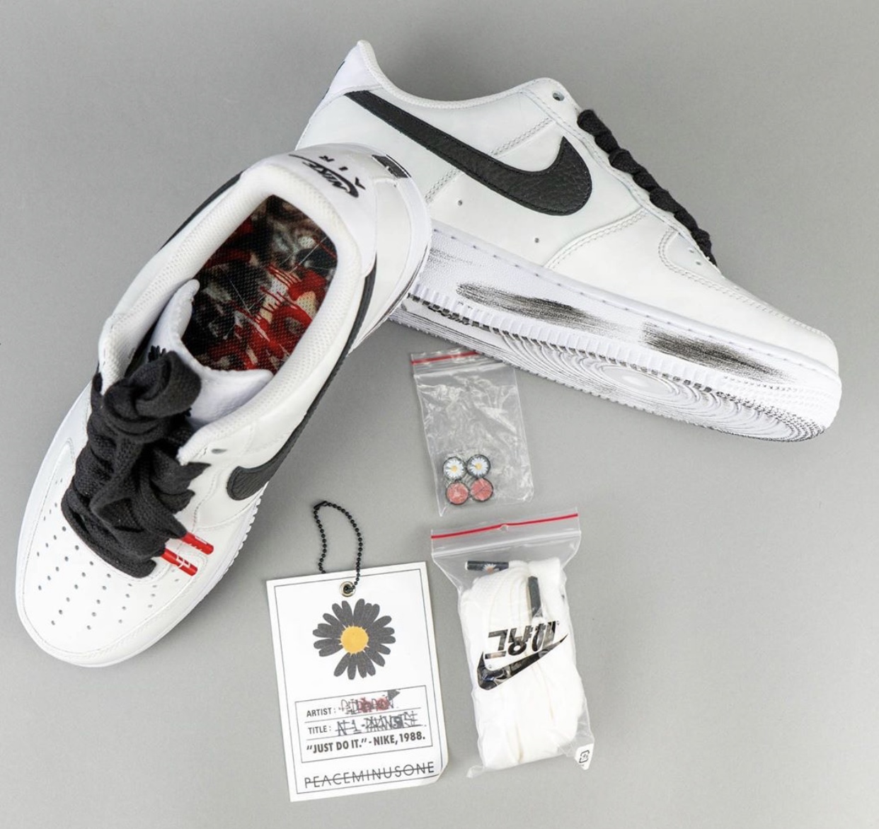 PEACEMINUSONE Nike Air Force 1 White Black DD3223-100 Release Date - SBD