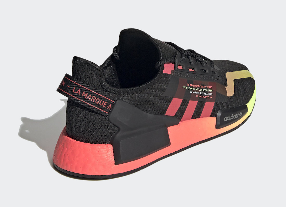 adidas NMD R1 V2 Black Signal Pink Green FY5918 Release Date