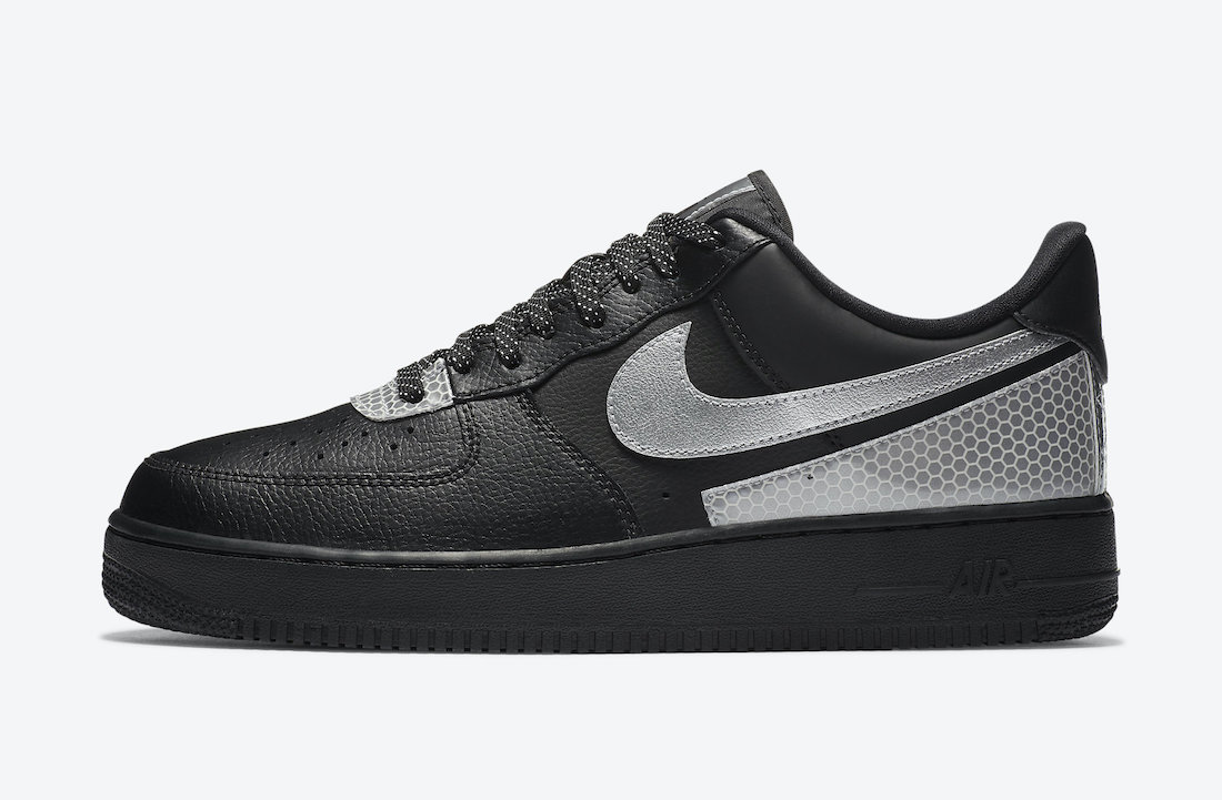 3M Nike Air Force 1 Low Black Silver CT2299-001 Release Date
