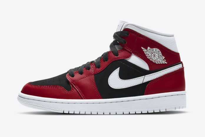 Air Jordan 1 Mid WMNS Gym Red White Black BQ6472-601 Release Date