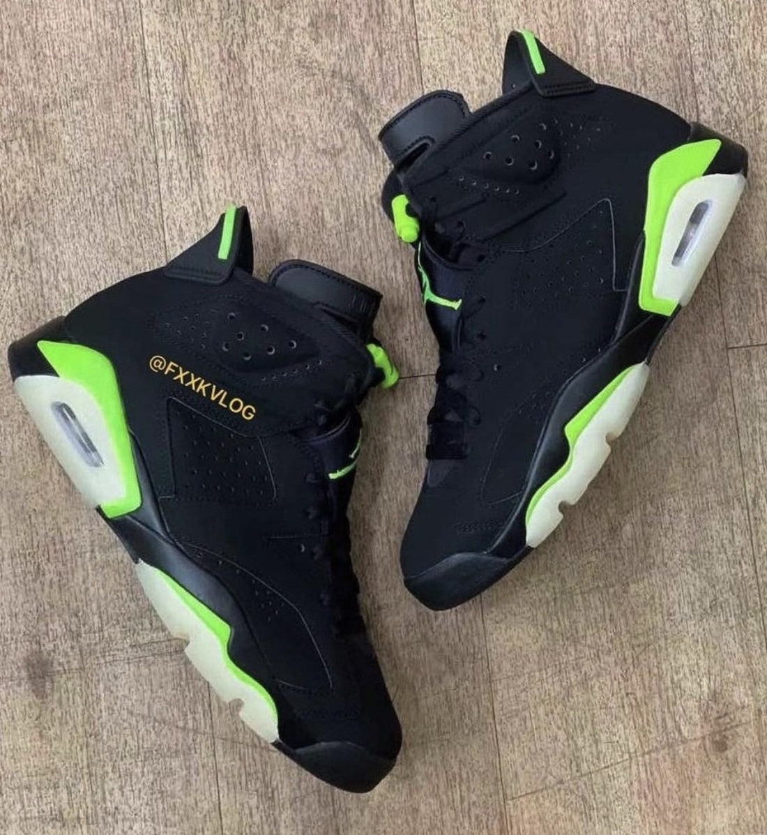 jordans black and green