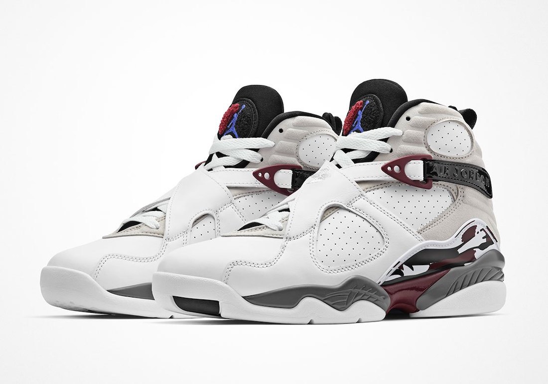 women's jordan 8 burgundy