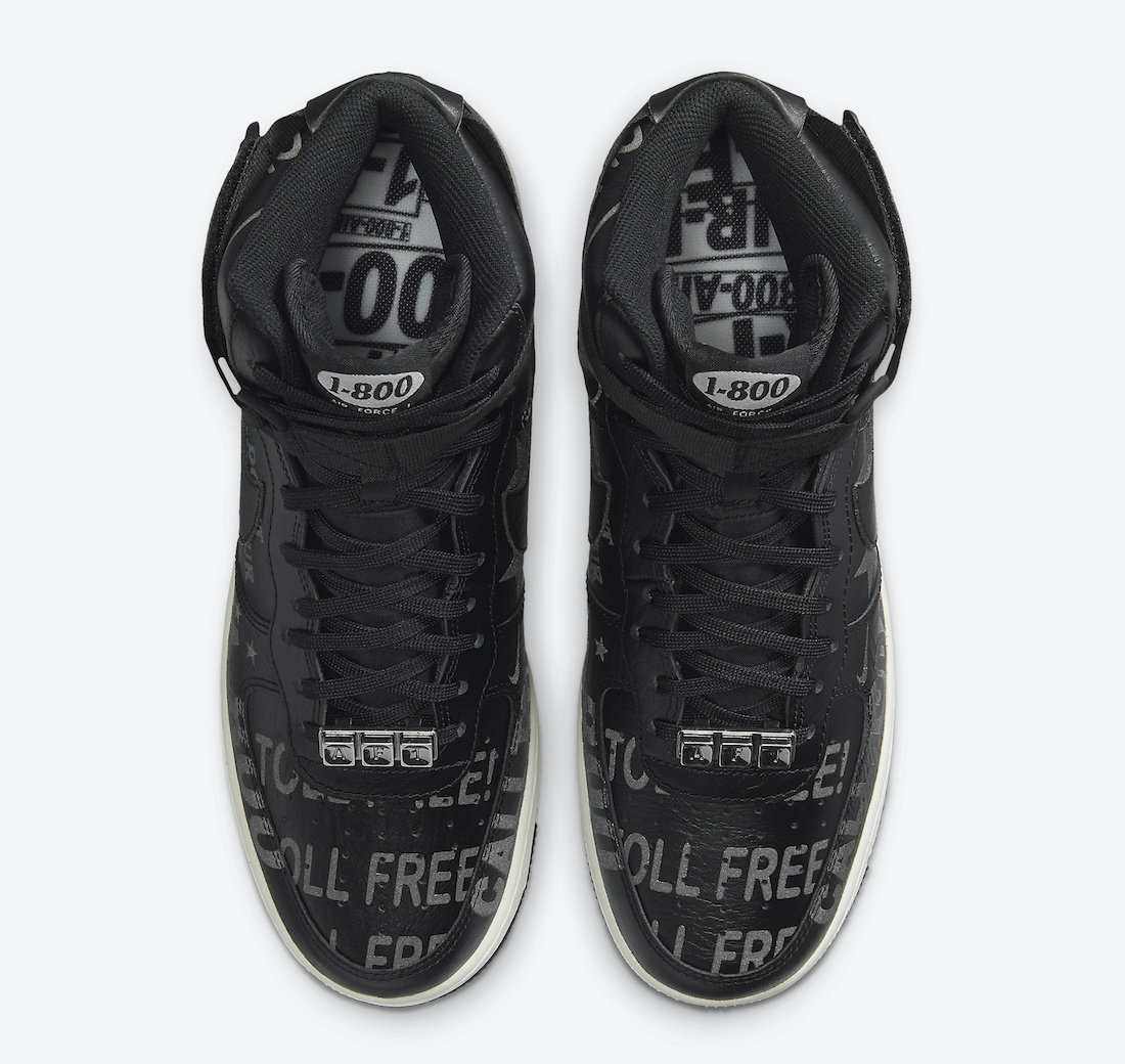 Nike Air Force 1 High Toll Free CU1414-001 Release Date - SBD