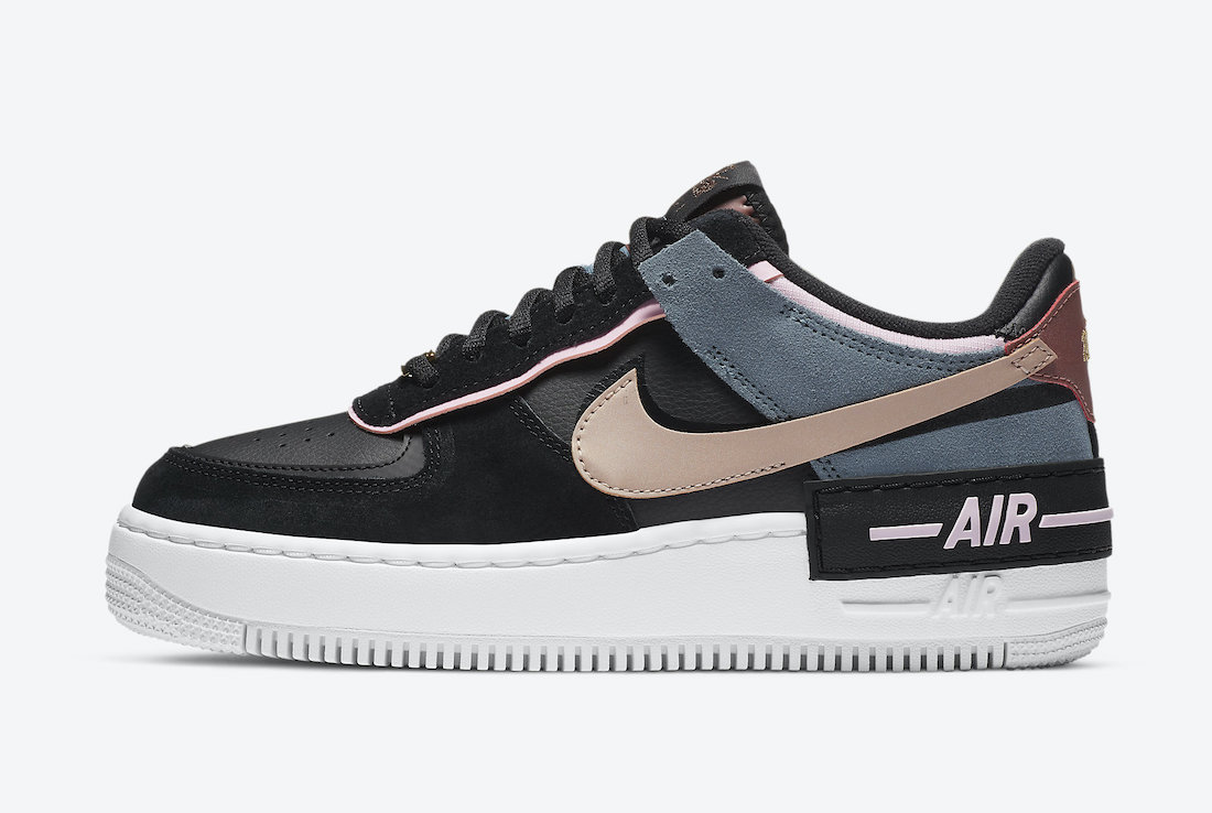 nike air force 1 shadow black and white