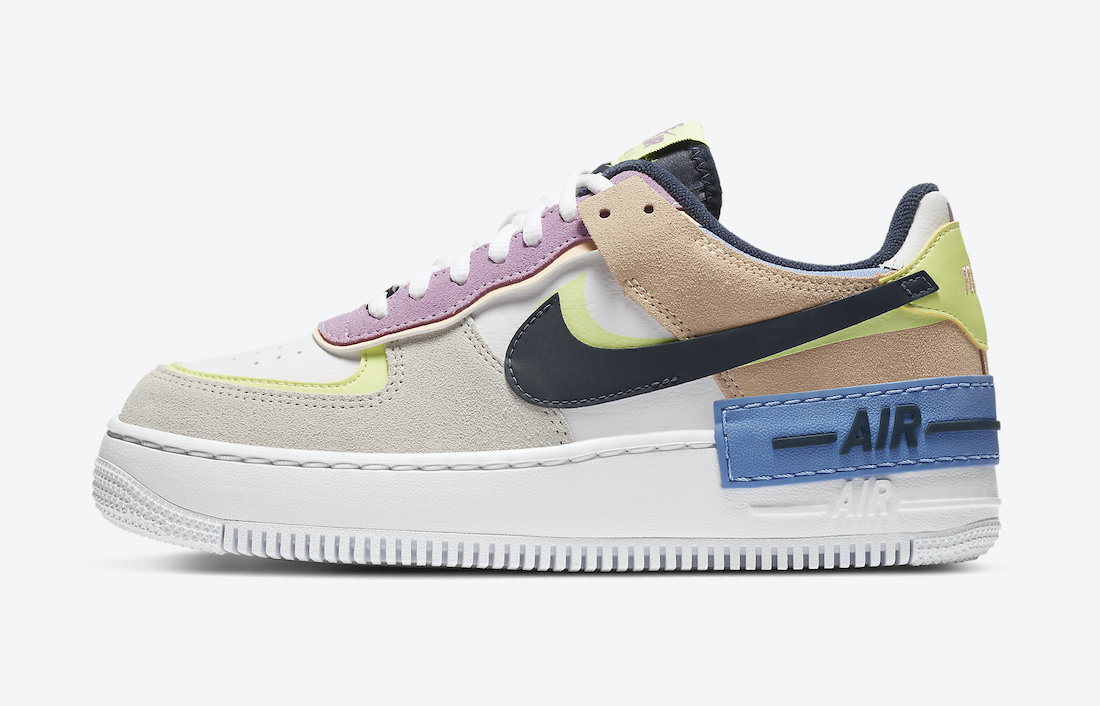 Nike Air Force 1 Shadow Photon Dust Royal Pulse Barely Volt CU8591-001 Release Date