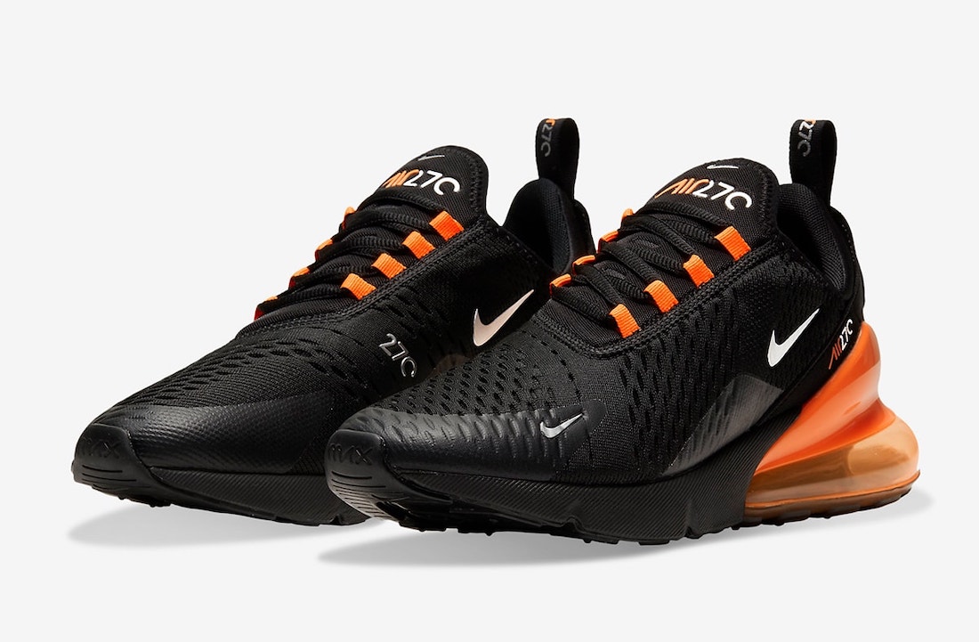 nike air max 270 womens black and orange