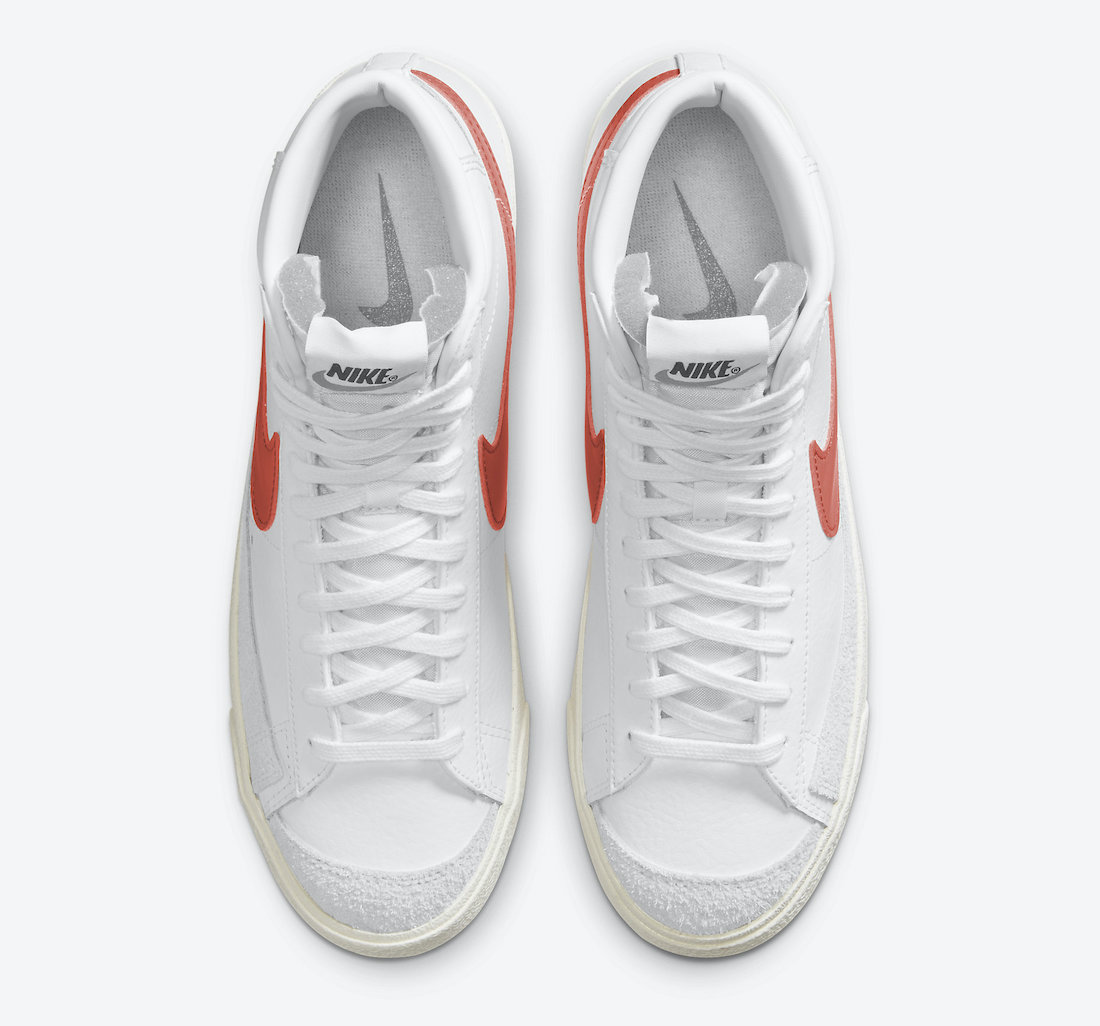 Nike Blazer Mid 77 Vintage White Mantra Orange BQ6806-110 Release Date