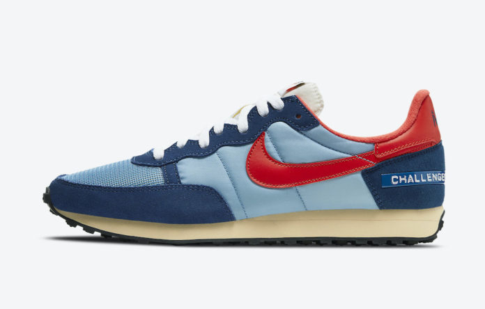 Nike Challenger OG Label Maker Light Blue Habanero Red DC5214-422 Release Date