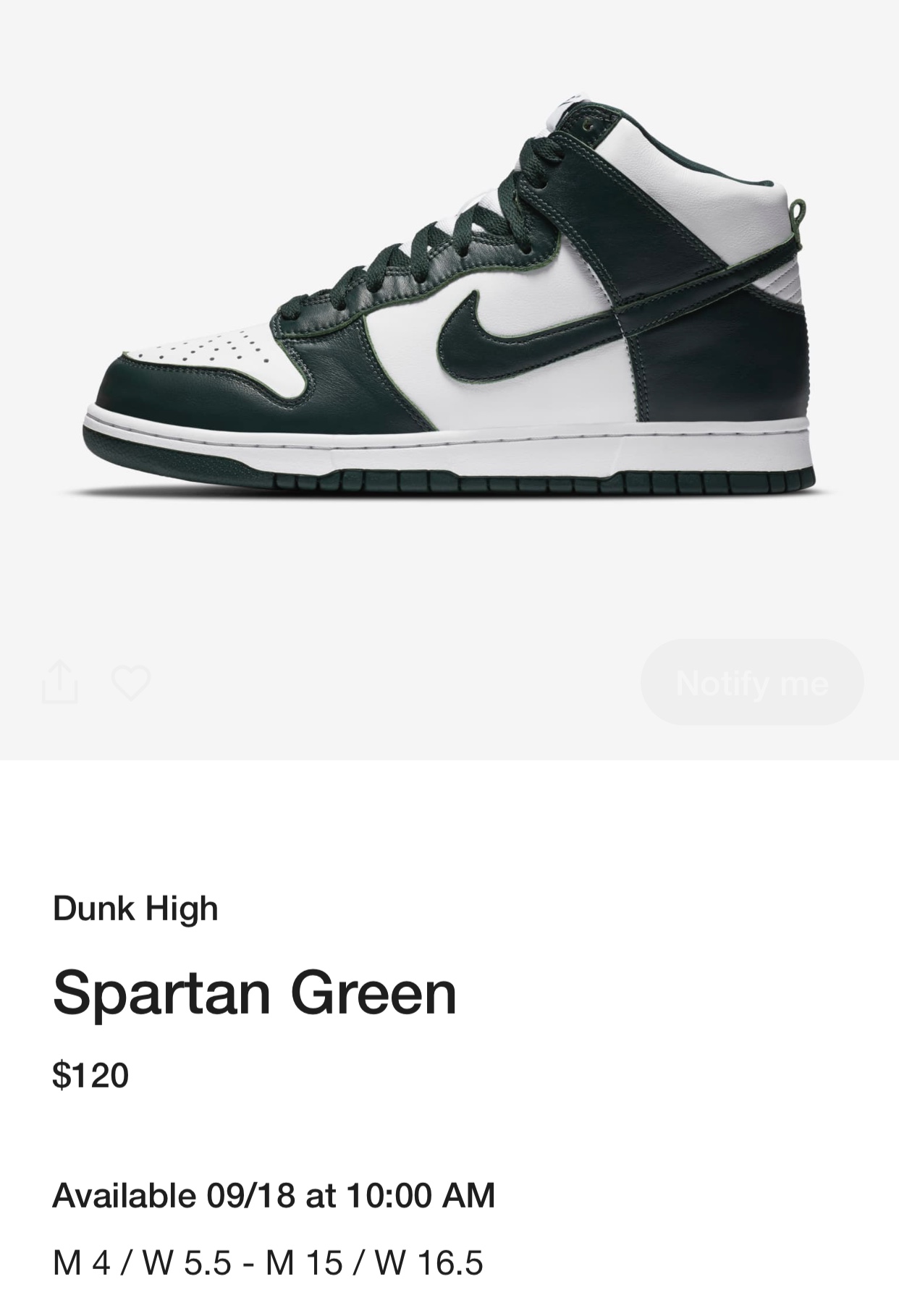 Nike Dunk High Spartan Green CZ8149-100 2020 Release Date