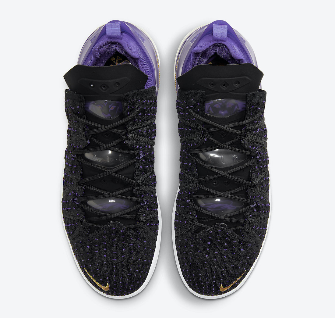 Sneakers Release – Nike LeBron 18 “Lakers” Black/Metallic  Gold/Court Purple Men’s and Kids’ Basketball