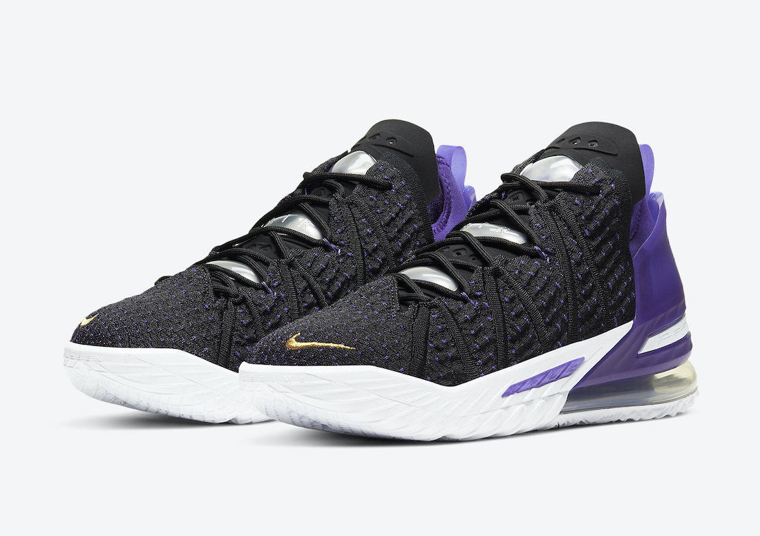 Nike LeBron 18 Lakers Court Purple CQ9283-004 Release Date - SBD