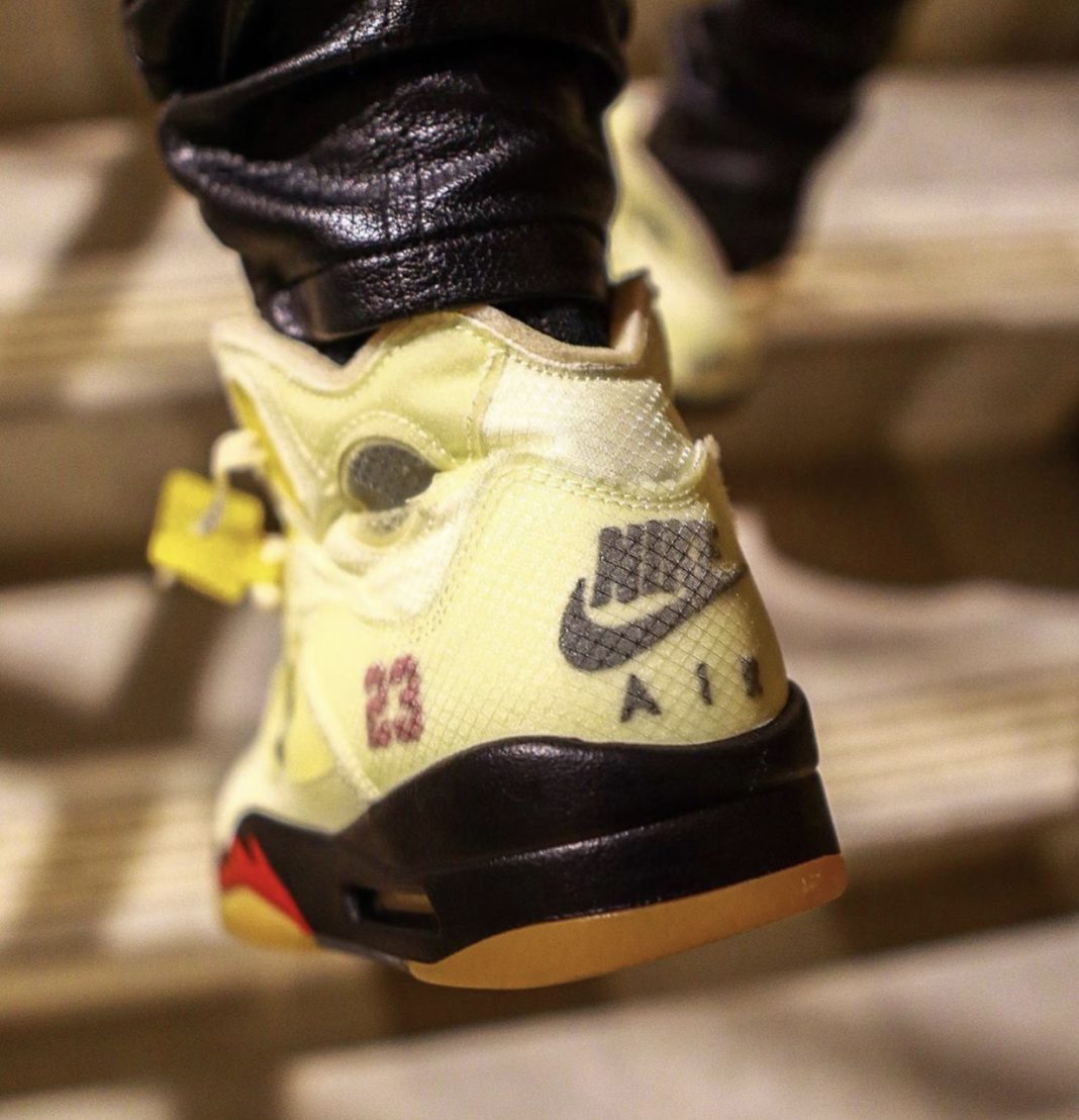 Off-White Air Jordan 5 Sail Fire Red DH8565-100 Release Date - SBD