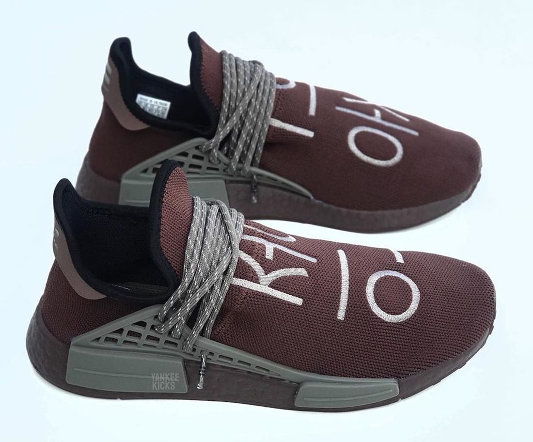 Adidas Originals x Pharrell Williams Hu Sneakers in Brown