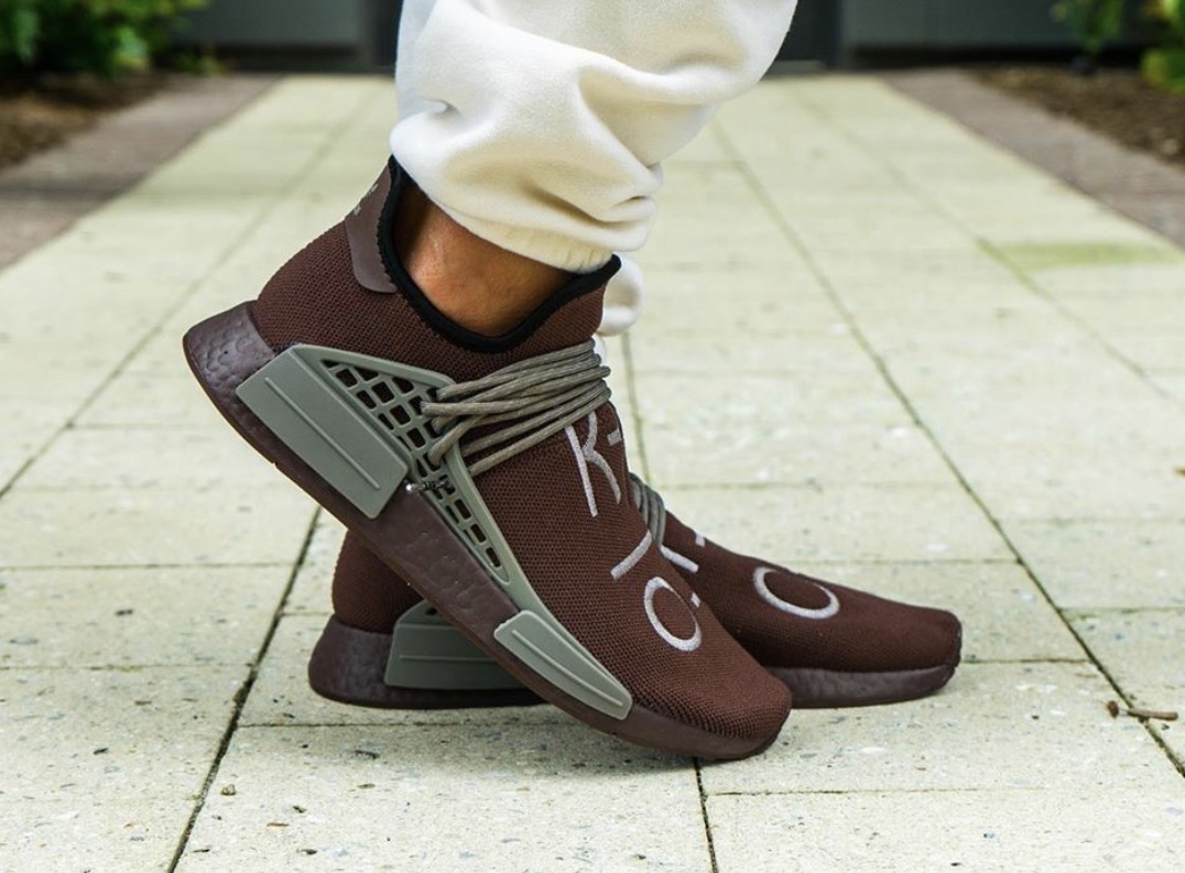 Pharrell adidas NMD Hu Chocolate GY0090 Release Date On-Feet