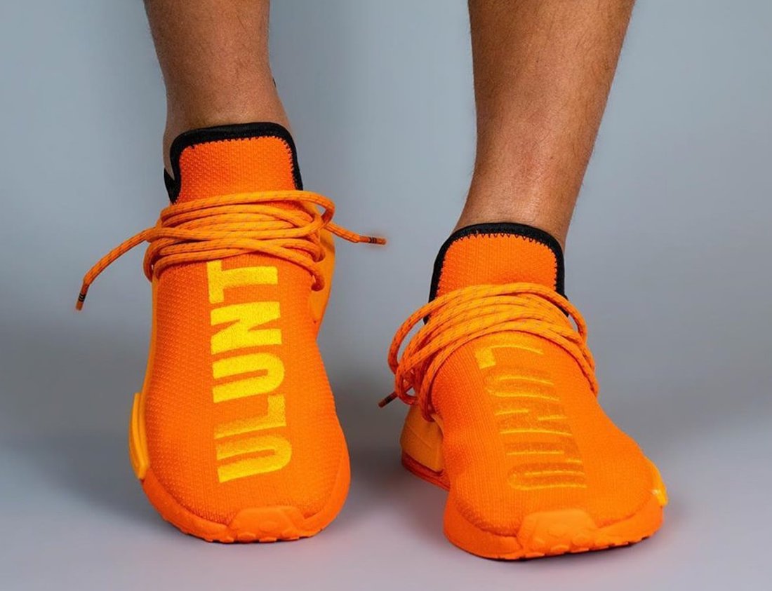Pharrell adidas NMD Hu Orange GY0095 Release