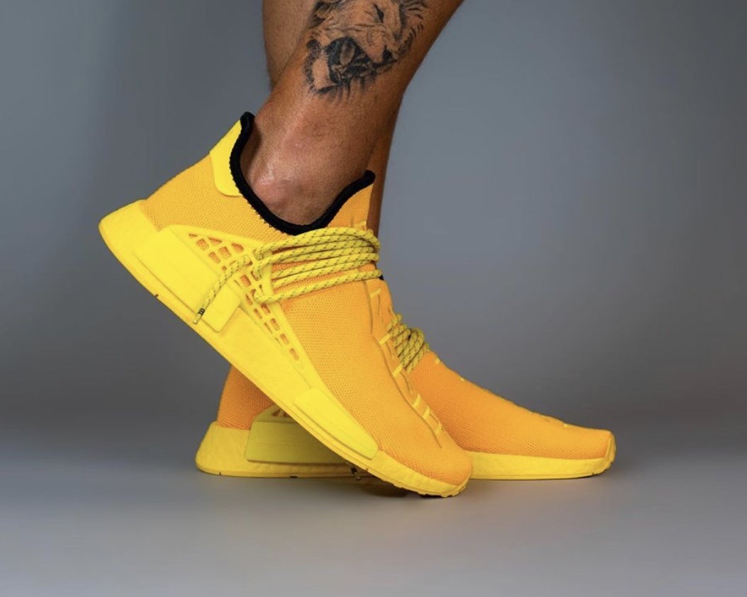 Pharrell adidas NMD Hu Yellow GY0091 Release Date On Feet 2