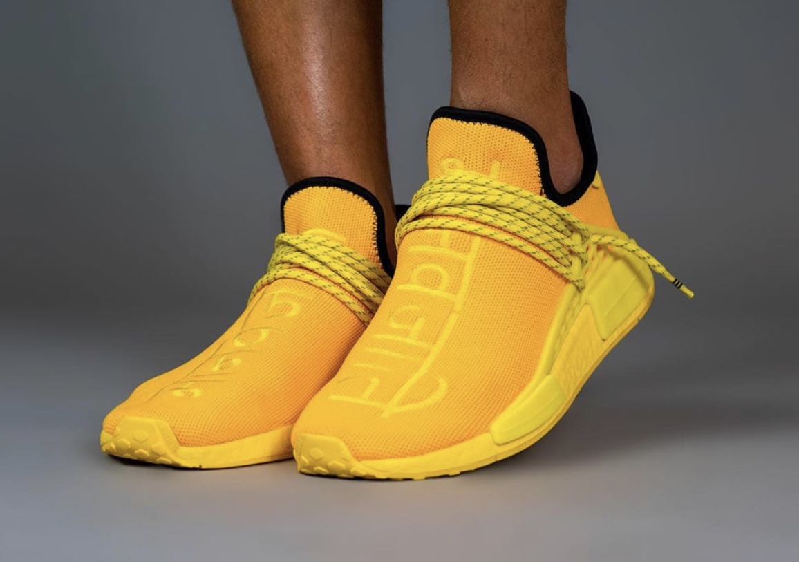 Pharrell adidas NMD Hu Yellow GY0091 Release Date On Feet 4