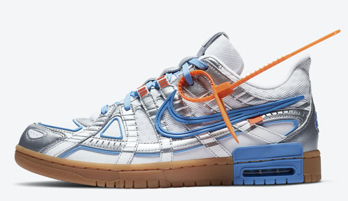 off white play Nike air rubber dunk uni blue official release dates 2020 thumb