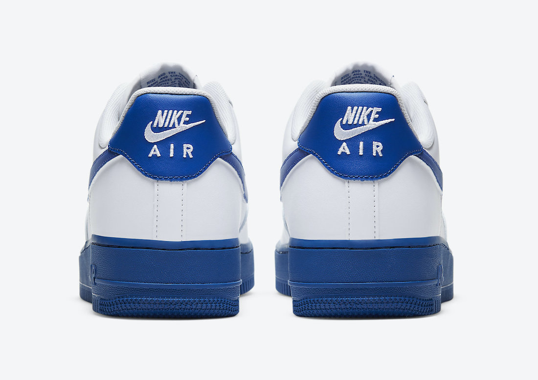 white royal blue air force ones