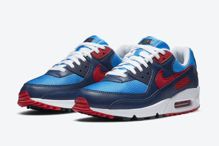 Nike Air Max 90 Photo Blue University Red CT1687-400 Release Date - SBD