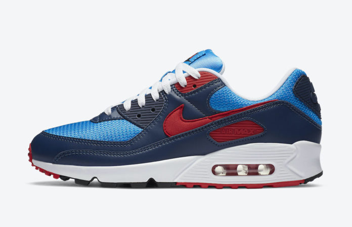 Nike Air Max 90 Photo Blue University Red CT1687-400 Release Date - SBD