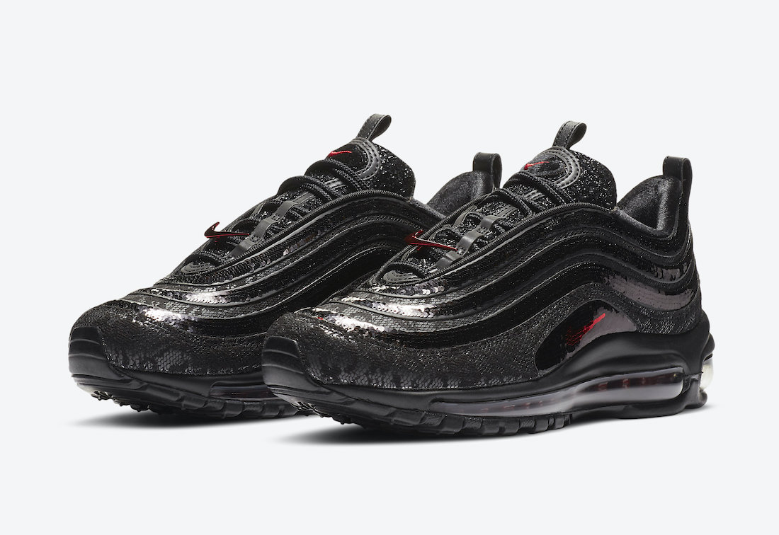 nike air max 97 black with red swoosh