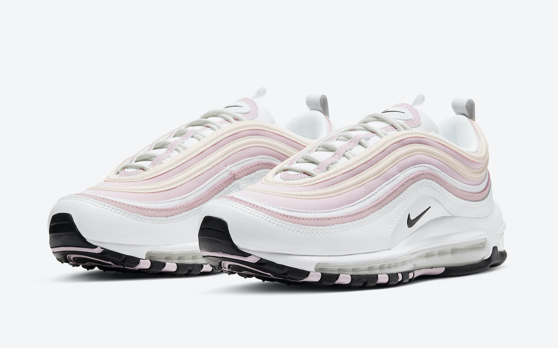 womens pink and white air max 97